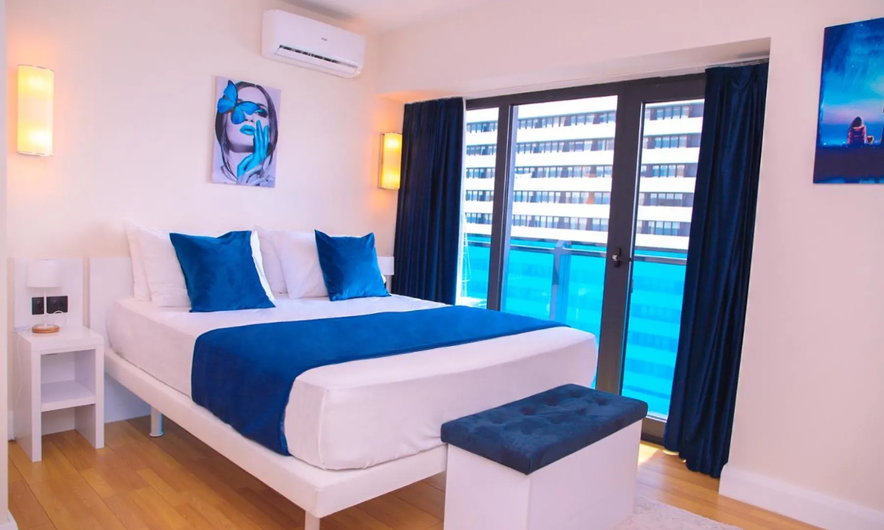 Warm Sea View Aparthotel In Orbi City 바투미